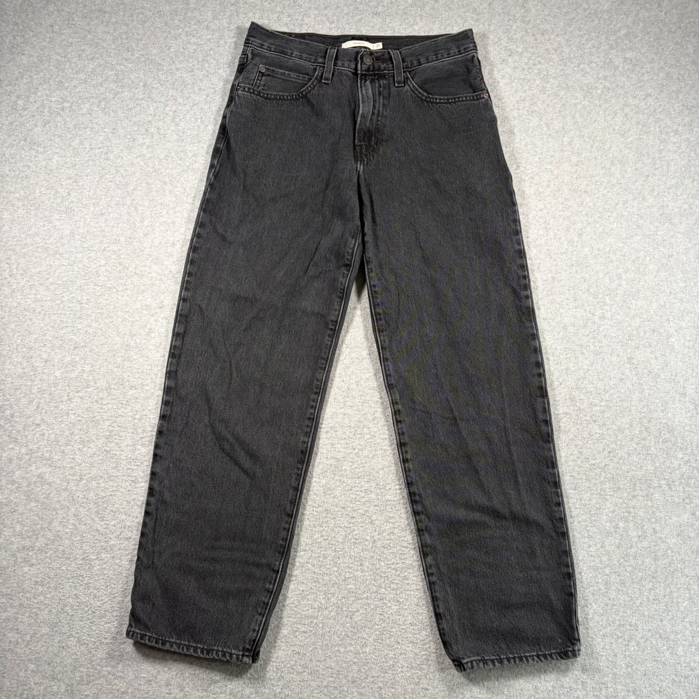 Levi's '94 Baggy Jeans Women 27 Black High Rise Straight Leg Denim Pants